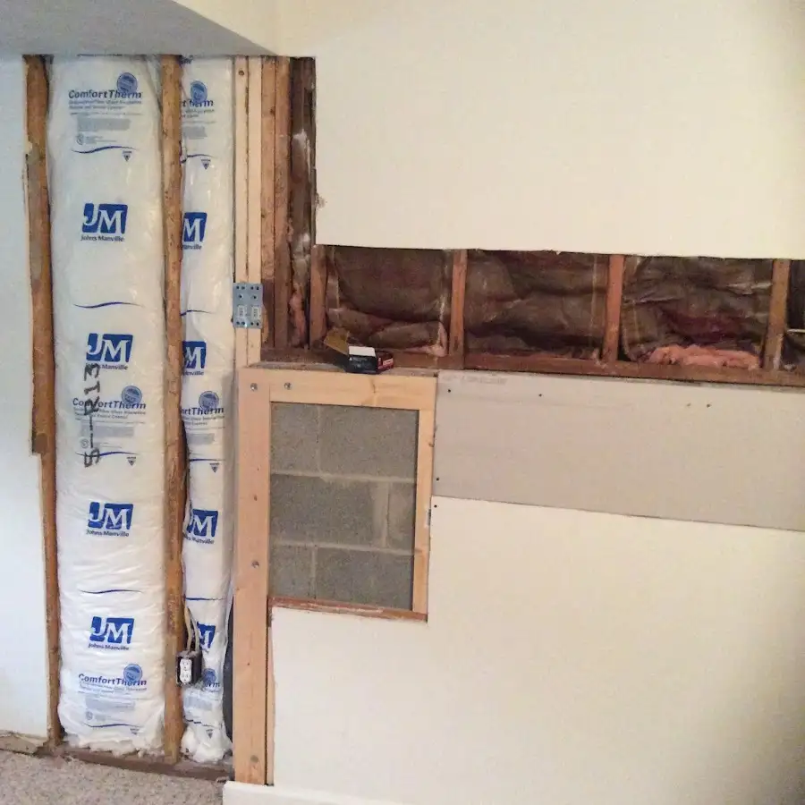 Wall insulation replacement during Contents Cleaning & Restoration in Linton